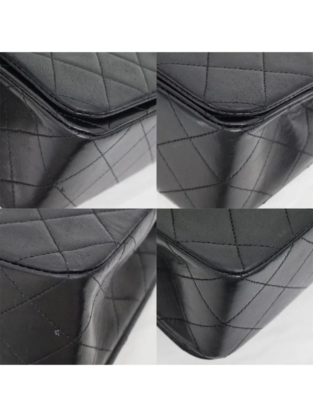 Chanel Chain Shoulder Bag Quilted 23 Lambskin Black Gold